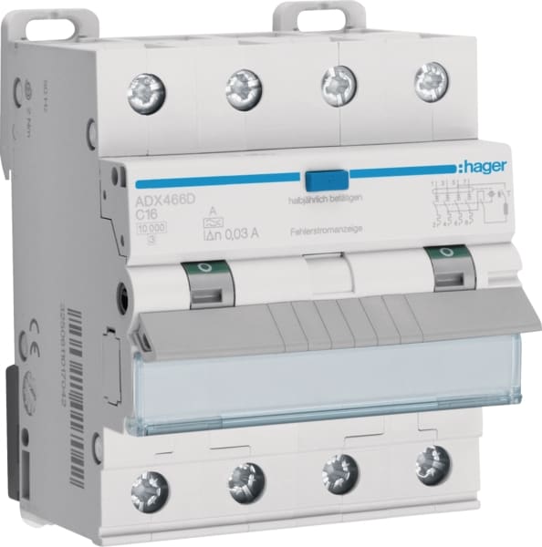 HAGER - FI-LS 4P 10kA C-16A 30mA A