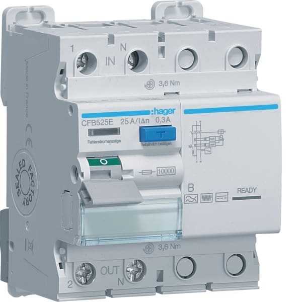 HAGER - FI-Schalter 1P+N 10kA 25A 300mA Typ B