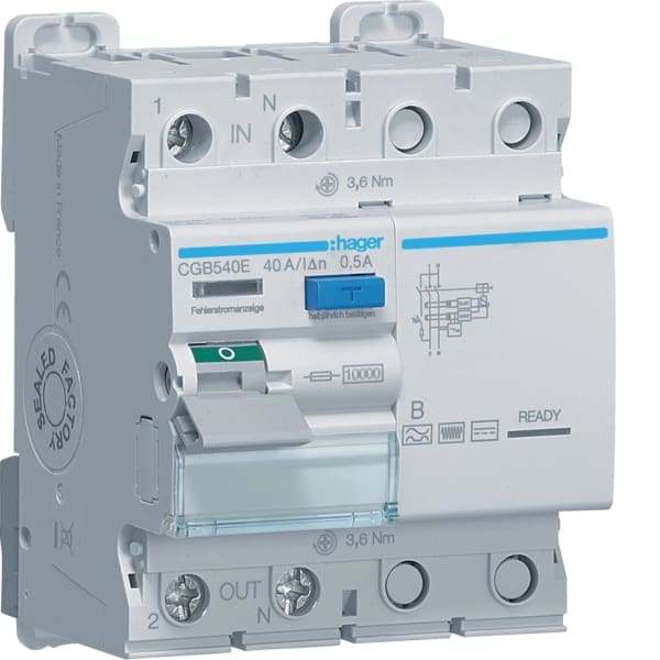 HAGER - FI-Schalter 1P+N 10kA 40A 500mA Typ B