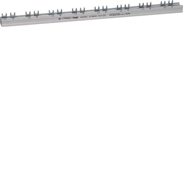 HAGER - Phasenschiene 3P+N für ARFxxxD 24 Module