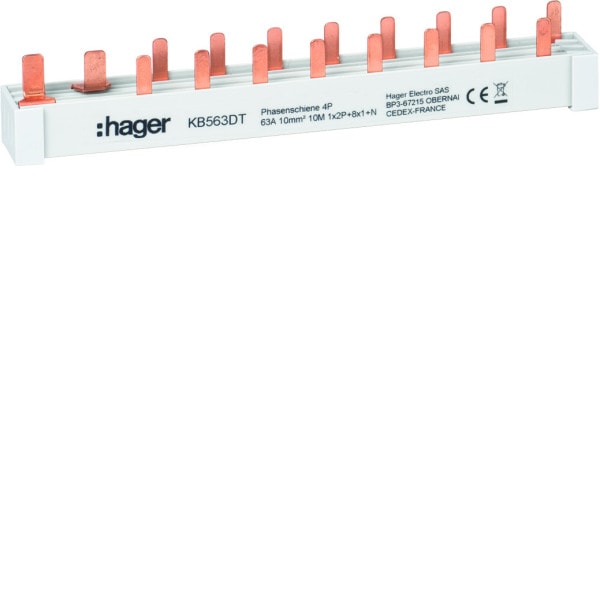 HAGER - Phasenschiene Stift 1P+N 10mm² 10M