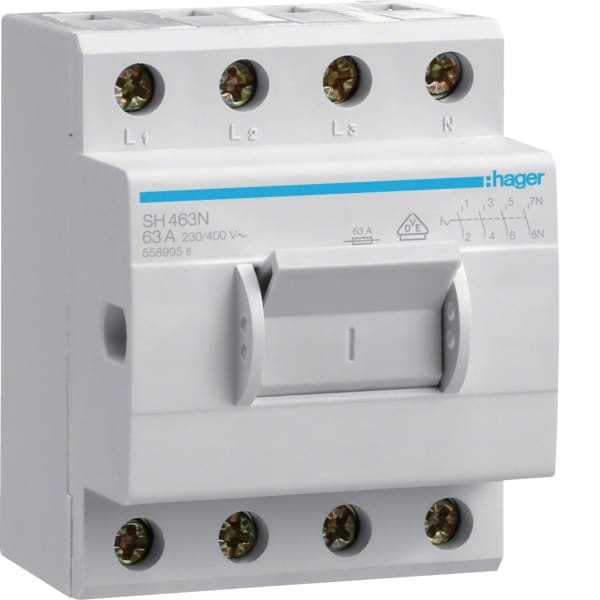 HAGER - Kompaktschalter 63A 4S 400V AC 3,5PLE