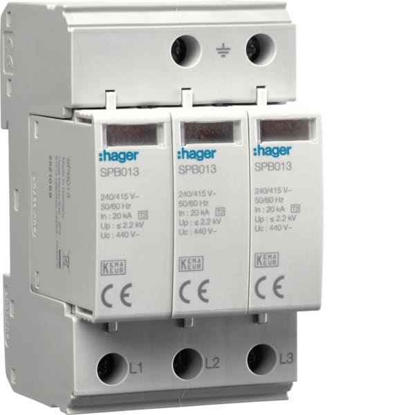 HAGER - Überspannungsableiter 3P 40kA Typ2 IT
