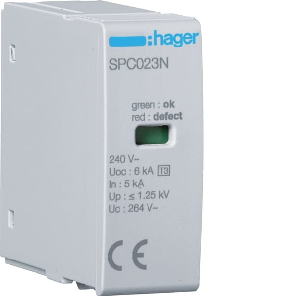 HAGER - Steckmodul T3 1P Uc 264V In 5kA