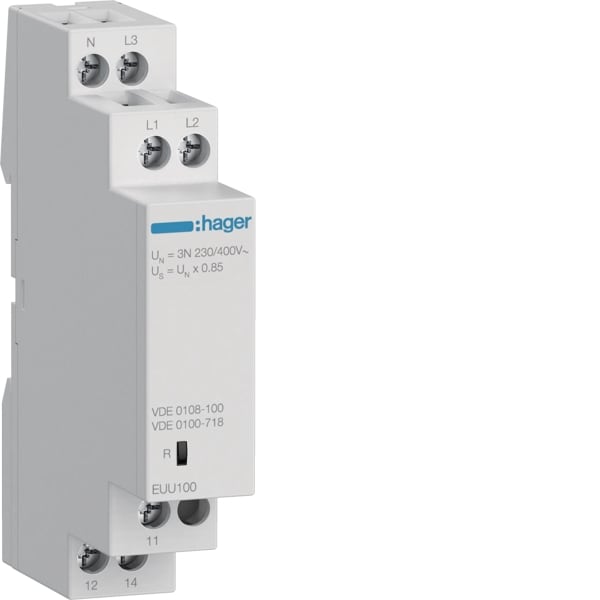 HAGER - Kontrollrelais Unterspg. VDE 1/3P+N 1W