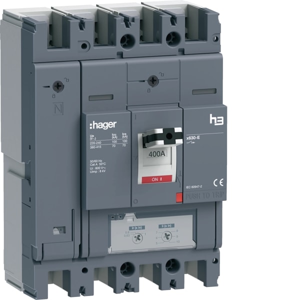 HAGER - Leistungschalter h3 x630 TM 4x400A 70kA