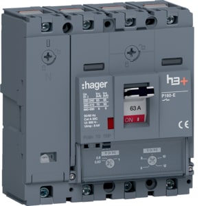 HAGER - Leistungsschalter h3+ P160 TM 4x63A 70kA
