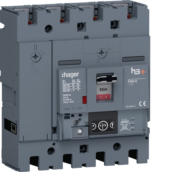 HAGER - Leistungssch.h3+ P250 Energy 4x100A 70kA