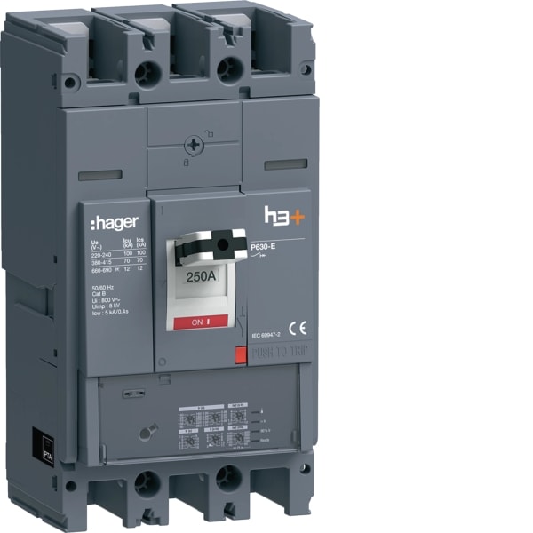 HAGER - Leistungsch. h3+ P630 LSI 3x250A 70kA