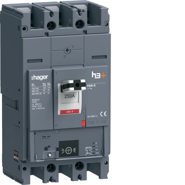 HAGER - Leistungsch. h3+ P630 Energy 3x250A 70kA