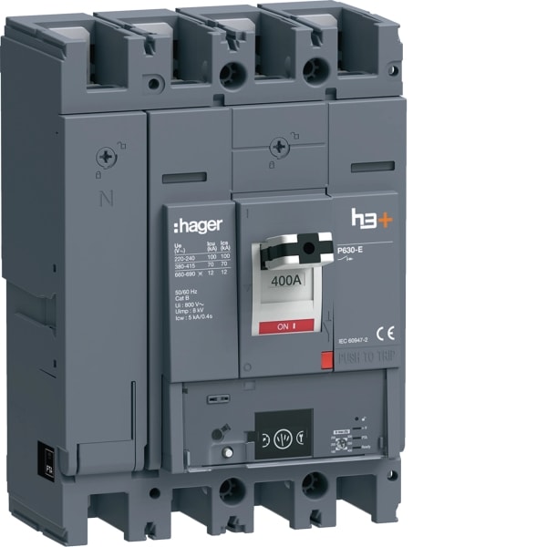 HAGER - Leistungsch. h3+ P630 Energy 4x400A 70kA