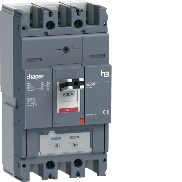 HAGER - Leistungschalter h3 x630 TM 3x630A 50kA