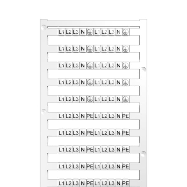 HAGER - Bezeichnungsstreifen L1,L2,L3,N,PE
