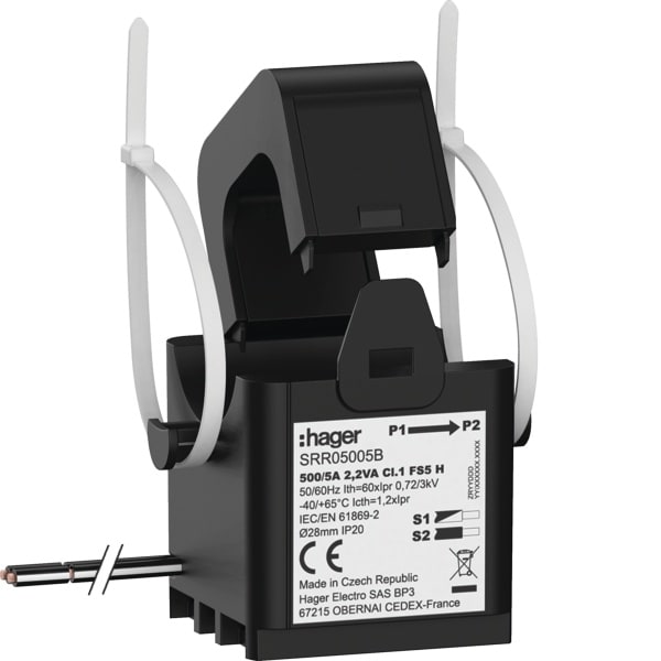 HAGER - SW SC2 28mm 500/5A 2.2VA Kl.1