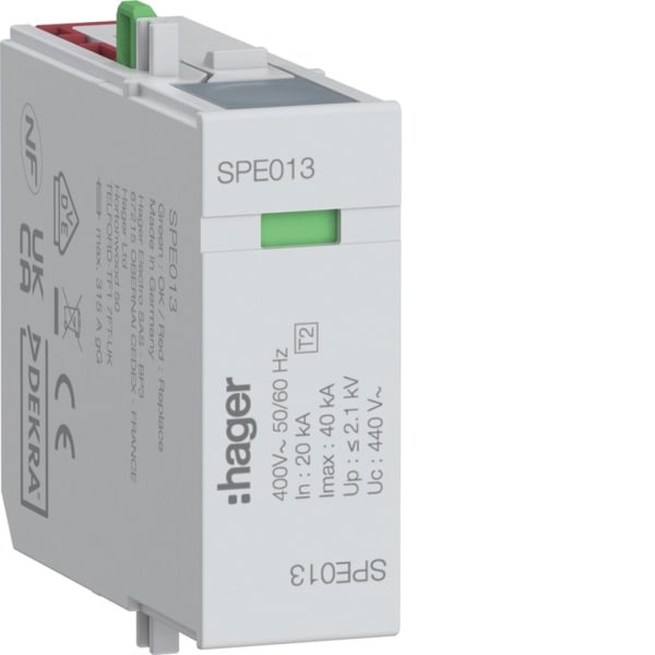 HAGER - Steckmodul L-N 40kA T2 IT 440V
