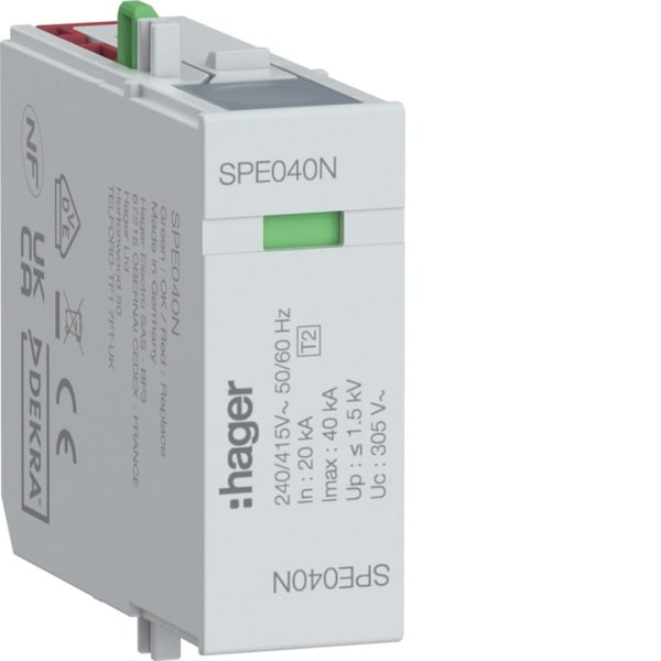 HAGER - Steckmodul N-PE In 20kA Imax 40kA