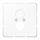 JUNG - Abdeckung für 2 Rundsteckverbinder bis 18,5mm Ø, Duroplast, Serie CD, alpinweiss