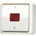 JUNG - Wipp-Kontrollschalter, Aus 2-pol., 10AX 250V ~, AP 600, weiss