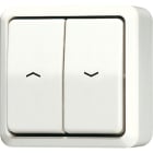 JUNG - Jalousie-Wippschalter, 1-pol. (1 Antrieb) 250V ~, AP 600, weiss