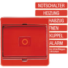JUNG - Abdeckung mit Glasscheibe, Serie CD, rot (mit roter Wippe)