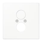 JUNG - Abdeckung für 2 Rundsteckverbinder bis 18,5mm Ø, Duroplast, Serie LS, alpinweiss