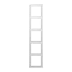 JUNG - Rahmen 5fach, senkrechte und waagerechte Montage, Duroplast, LS 990, alpinweiss