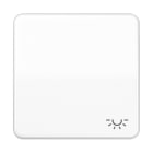 JUNG - Wippe 1fach, Symbol Licht, Duroplast, Serie CD, alpinweiss