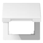 JUNG - Klappdeckel mit Rückstellfeder, Duroplast, Serie LS, alpinweiss