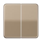 JUNG - Wippe 2fach, Aluminium eloxiert, Serie CD, gold-bronze