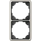 JUNG - Rahmen 2fach, Aluminium eloxiert, CD 500, platin