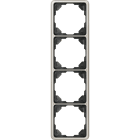 JUNG - Rahmen 4fach, Aluminium eloxiert, CD 500, platin