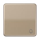 JUNG - Wippe 1fach, Symbol Klingel, Aluminium eloxiert, Serie CD, gold-bronze