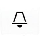 JUNG - Kalotte mit Symbol, lichtundurchlässig, alpinweiss, Symbol Klingel