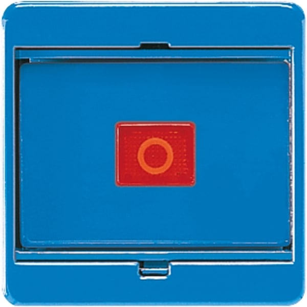 JUNG - Abdeckung mit Glasscheibe, Serie CD, blau (mit blauer Wippe)