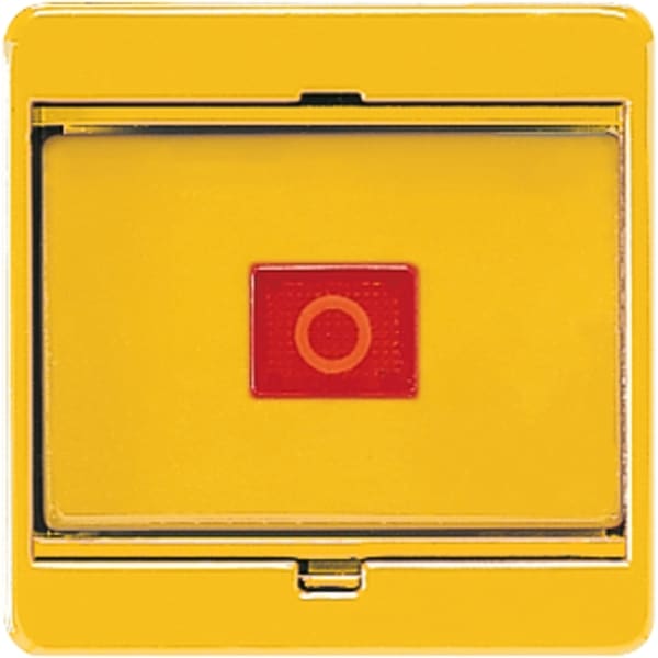 JUNG - Abdeckung mit Glasscheibe, Serie CD, gelb (mit gelber Wippe)