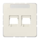 JUNG - Abdeckung (gerastet) für Modular-Jack-Steckbuchsen 2fach, Avaya, Serie CD, weiss