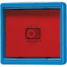 JUNG - Abdeckung mit Glasscheibe, WG600, blau