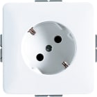 JUNG - SCHUKO-Steckdose 45°, 16 A 250V ~, Duroplast, Serie CD, alpinweiss