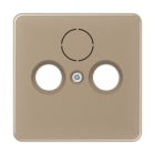 JUNG - Abdeckung für Universal-Sat/BK-Dosen, Aluminium eloxiert, Serie CD, gold-bronze