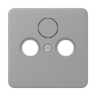 JUNG - Abdeckung für Universal-Sat/BK-Dosen, Thermoplast, Serie CD, grau