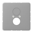JUNG - Abdeckung für 2 Rundsteckverbinder bis 18,5mm Ø, Duroplast, Serie CD, grau