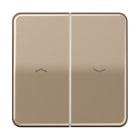 JUNG - Wippe 2fach, mit Pfeilsymbolen, Aluminium eloxiert, Serie CD, gold-bronze