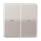 JUNG - Wippe 2fach, mit Pfeilsymbolen, Aluminium eloxiert, Serie CD, platin