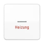 JUNG - Wippe 1fach mit Lichtleiter, Heizung, Duroplast, Serie CD, alpinweiss