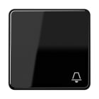JUNG - Wippe 1fach, Symbol Klingel, Duroplast, Serie CD, schwarz