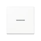 JUNG - Wippe 1fach mit Lichtleiter, Duroplast, Serie A, alpinweiss