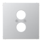 JUNG - Abdeckung für 2 Rundsteckverbinder bis 18,5mm Ø, Serie LS, Aluminium
