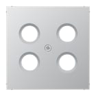 JUNG - Abdeckung für 4-Loch SAT-TV-Steckdose (Hirschmann), Serie LS, Aluminium