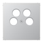 JUNG - Abdeckung für 4-Loch SAT-TV-Steckdose (Ankaro), Serie LS, Aluminium