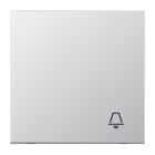 JUNG - Wippe 1fach, Symbol Klingel, Serie LS, Aluminium